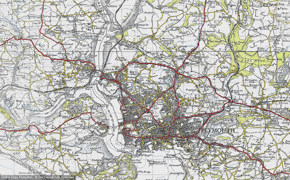 Old Map of Ham, 1946 in 1946