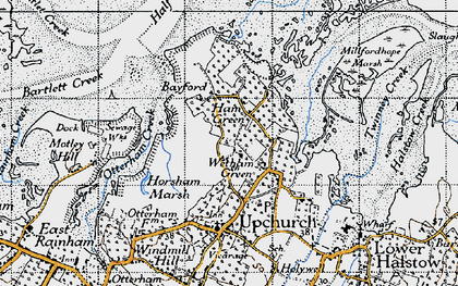Old map of Ham Green in 1946
