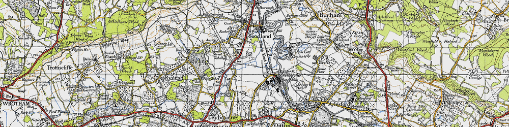 Old map of Ham Hill in 1946