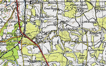 Old map of Hambledon in 1940