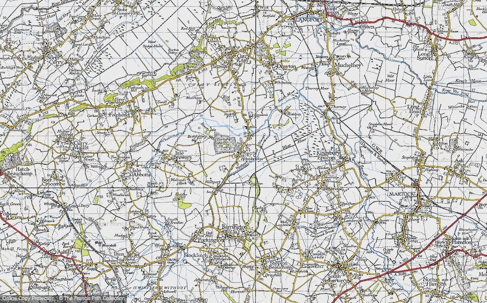 Old Map of Hambridge, 1945 in 1945