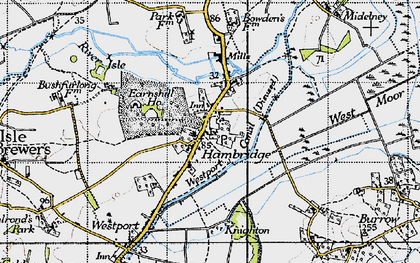 Old map of Westport Canal in 1945