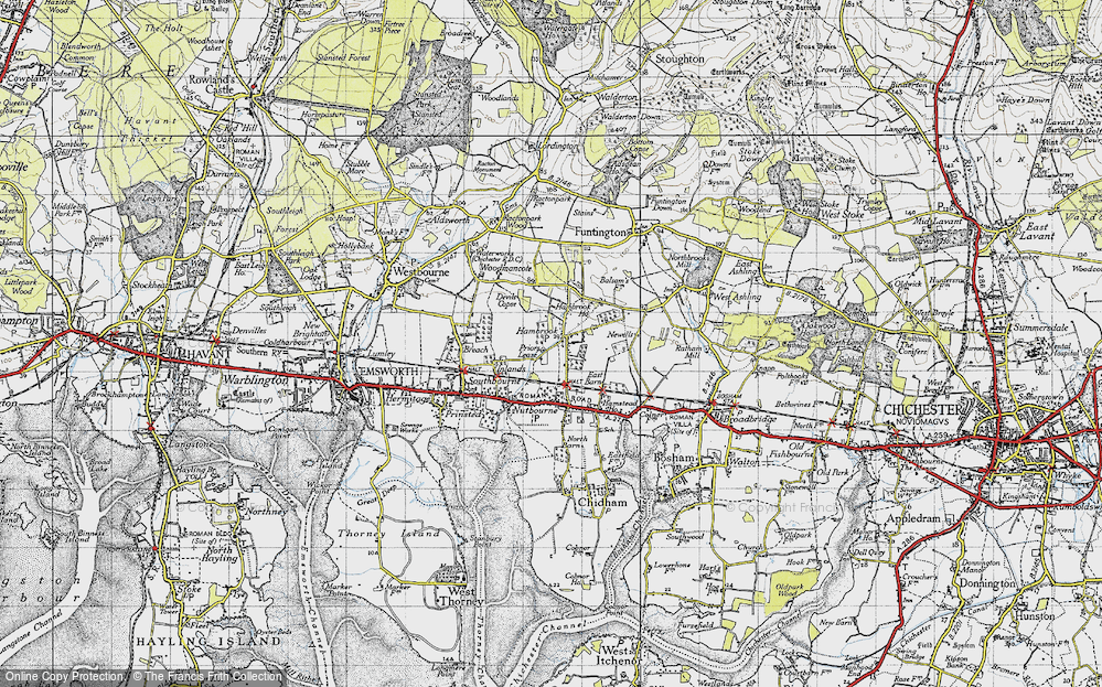 Old Map of Hambrook, 1945 in 1945