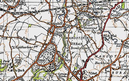 Old map of Hambrook in 1946