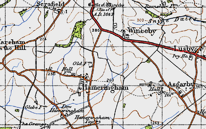 Old map of Hameringham in 1946