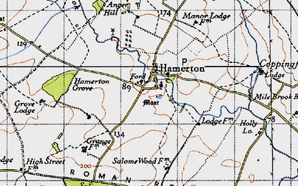 Old map of Hamerton in 1946