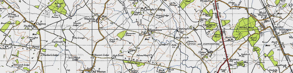 Old map of Hamerton in 1946