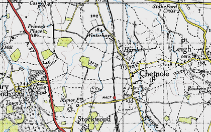 Old map of Hamlet in 1945