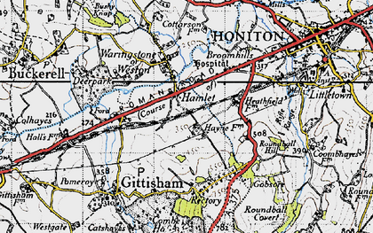 Old map of Hamlet in 1946