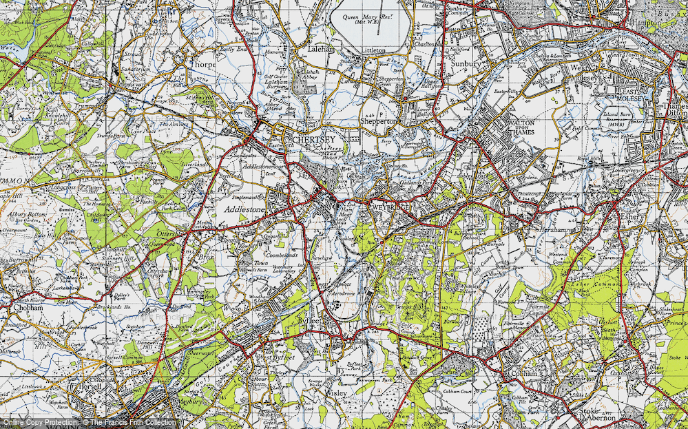 Old Map of Hamm Moor, 1940 in 1940