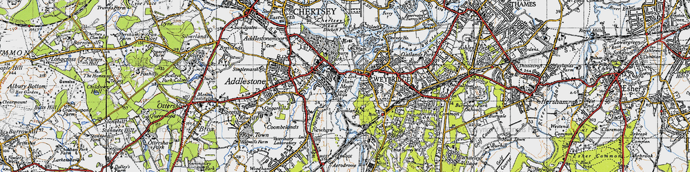 Old map of Hamm Moor in 1940