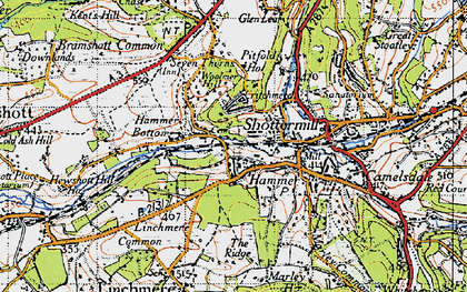 Old map of Hammer in 1940