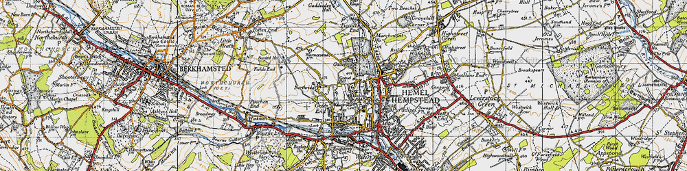 Old map of Hammerfield in 1946