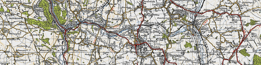 Old map of Hammersmith in 1946