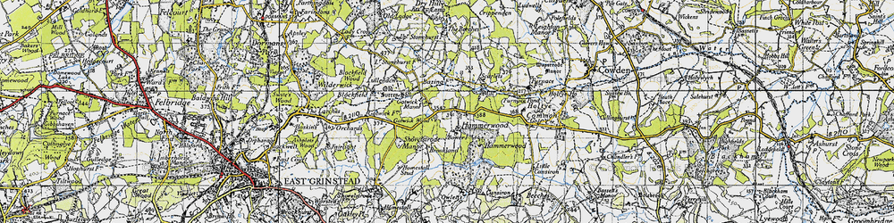 Old map of Old Surrey Hall in 1946