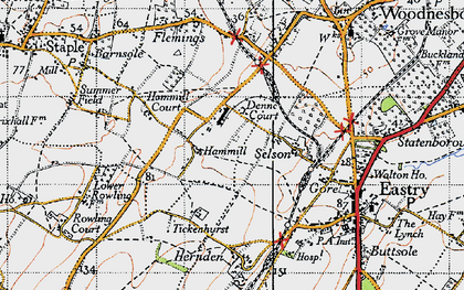 Old map of Hammill in 1947