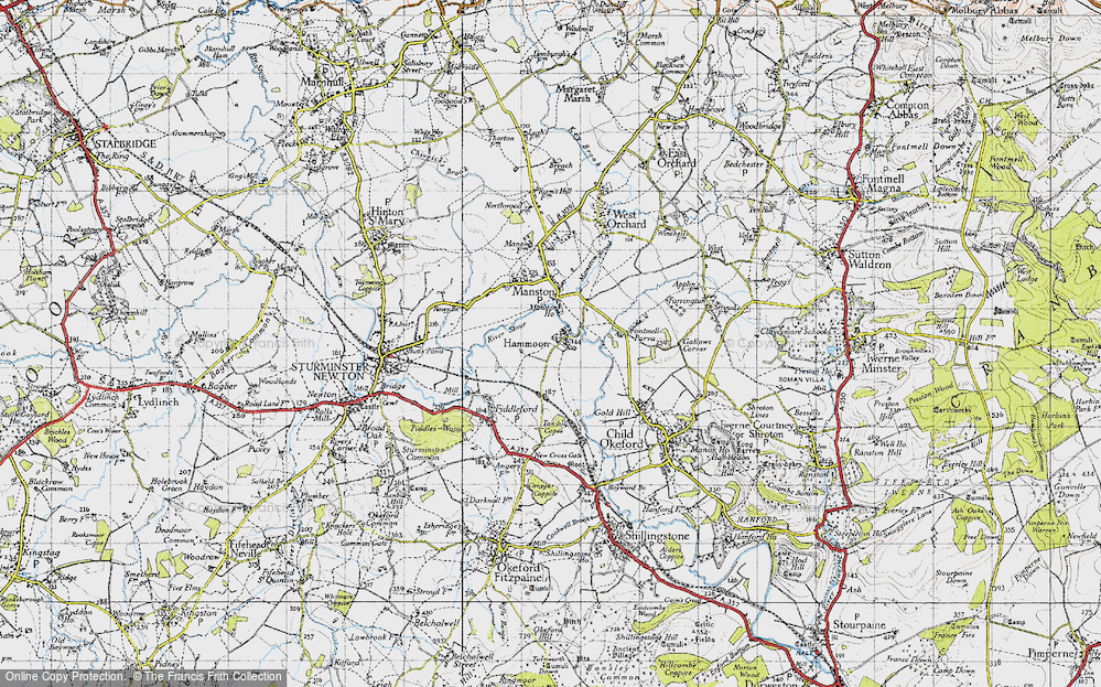 Old Map of Hammoon, 1945 in 1945