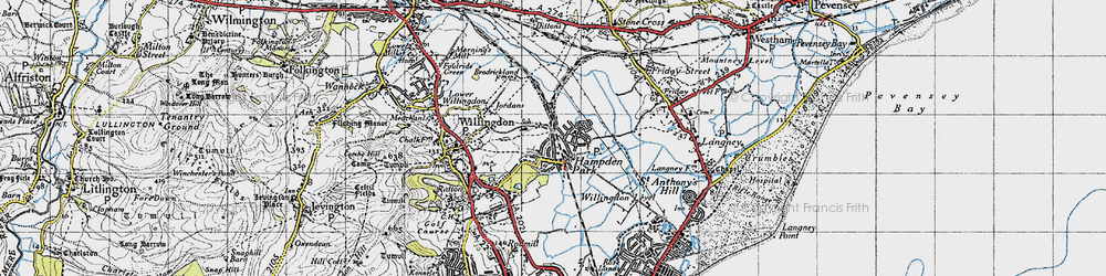 Old map of Hampden Park in 1940