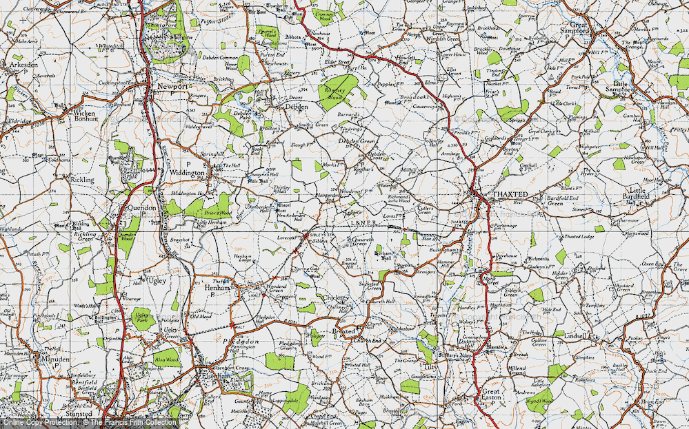 Old Map of Hamperden End, 1946 in 1946