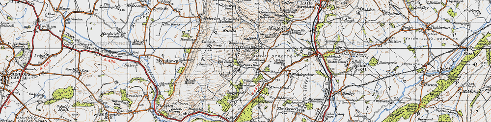 Old map of Hamperley in 1947