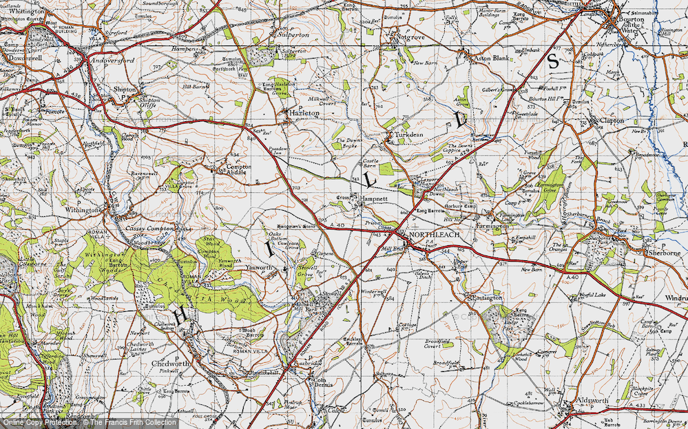 Old Map of Hampnett, 1946 in 1946