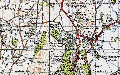 Old map of Hampsfield in 1947