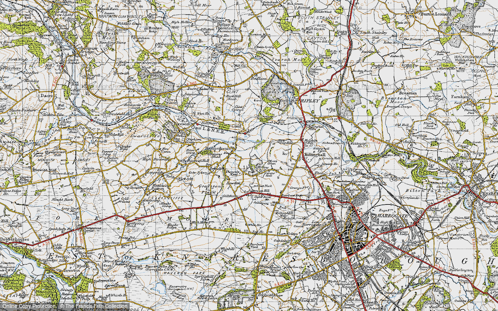 Old Map of Hampsthwaite, 1947 in 1947
