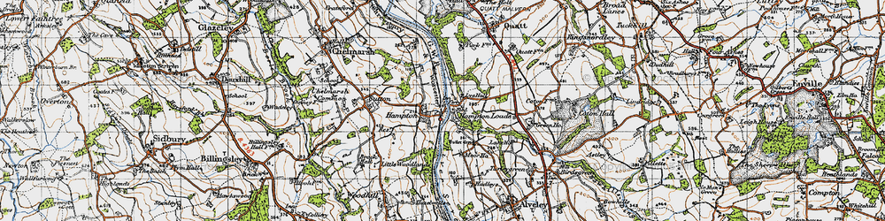 Old map of Butter Cross in 1946