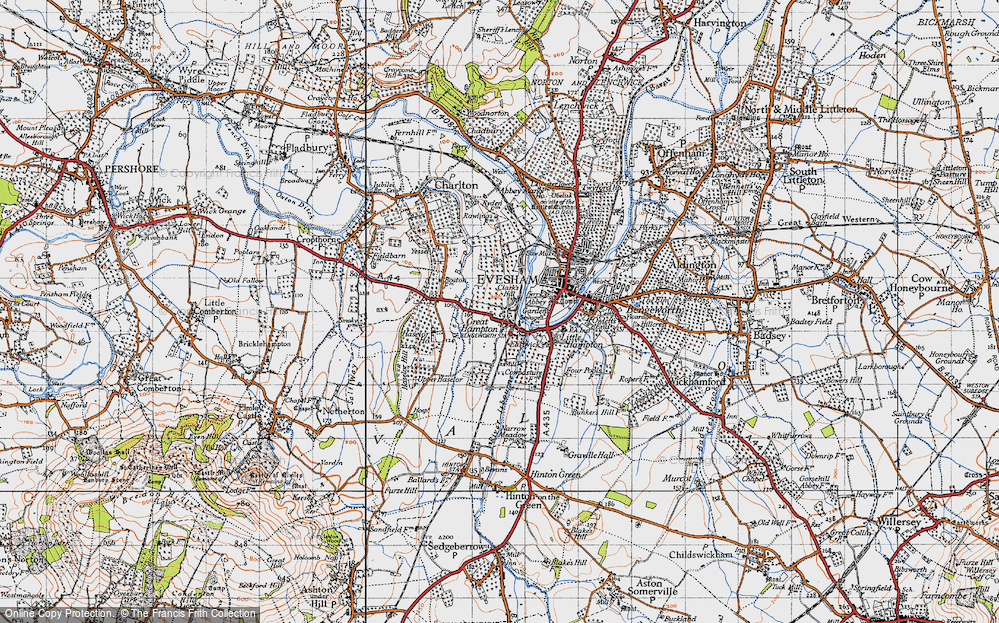 Old Map of Hampton, 1946 in 1946