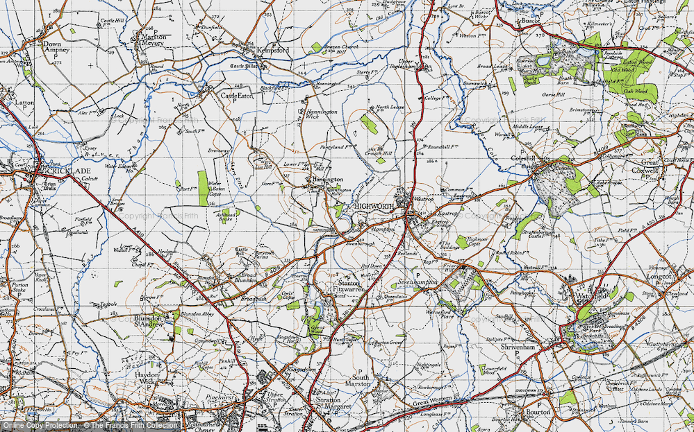 Old Map of Hampton, 1947 in 1947