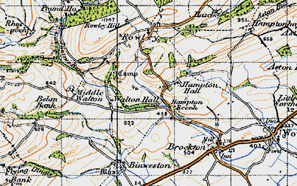 Old map of Binweston in 1947
