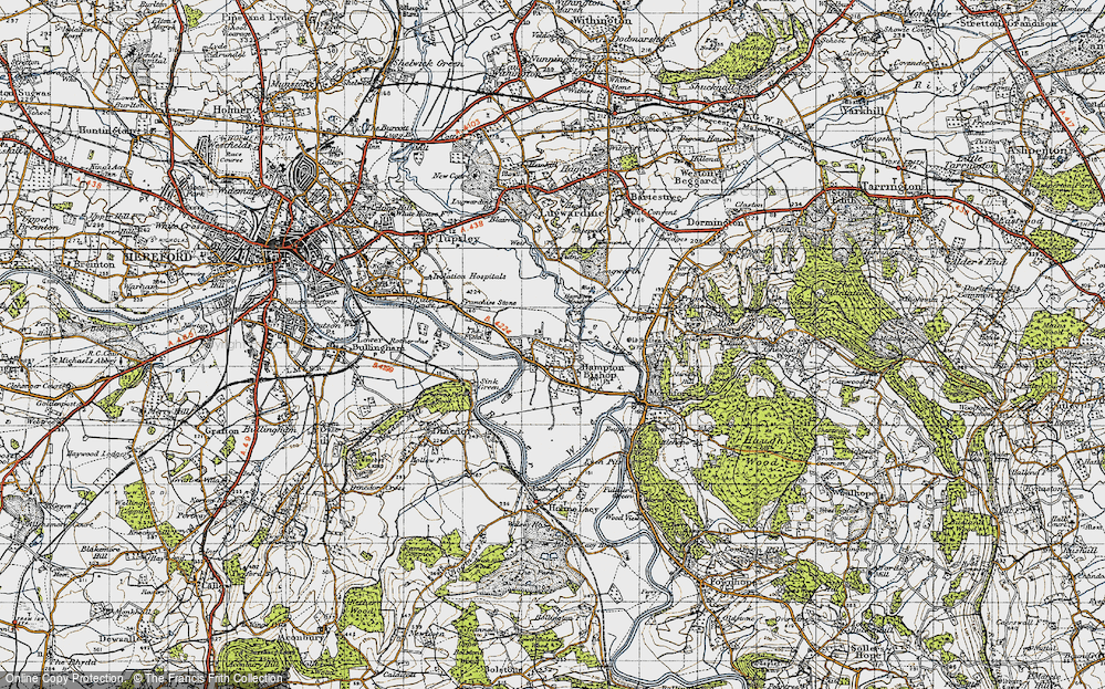 Old Map of Hampton Bishop, 1947 in 1947