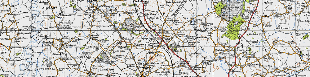 Old map of Hampton Heath in 1947
