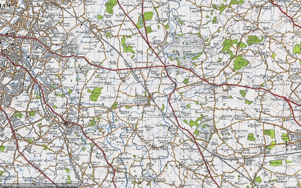 Old Map of Hampton in Arden, 1947 in 1947