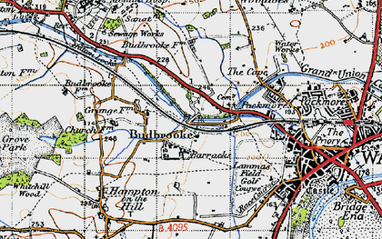 Old map of Hampton Magna in 1947