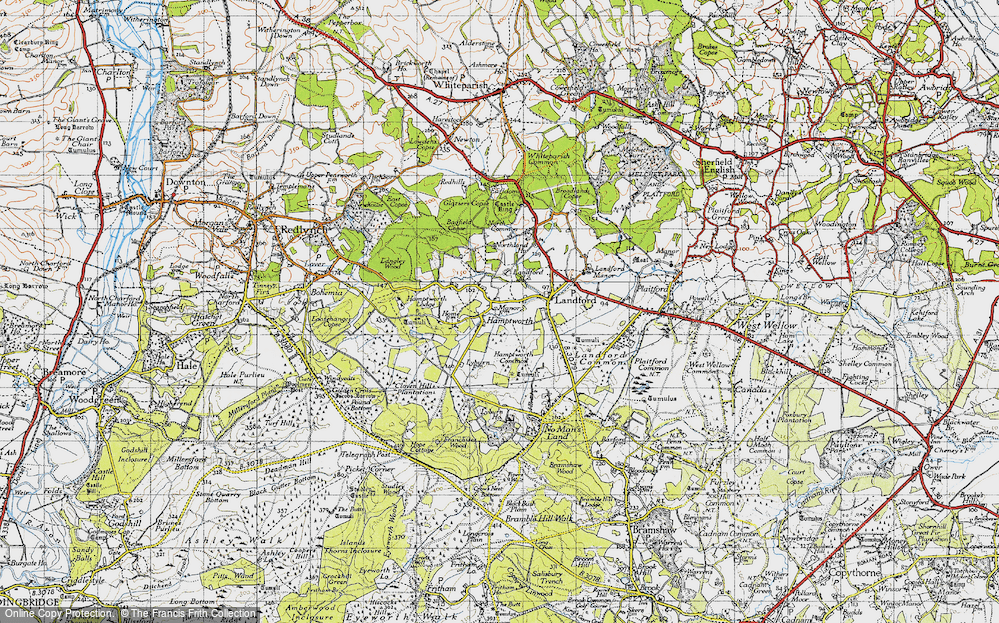 Old Map of Hamptworth, 1940 in 1940