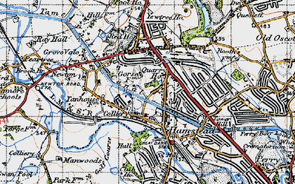 Old map of Hamstead in 1946