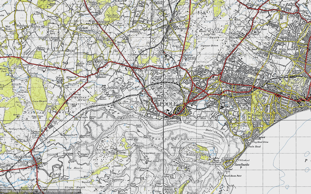 Old Map of Hamworthy, 1940 in 1940