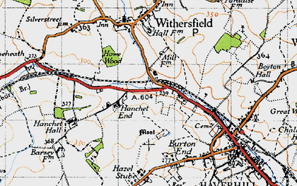 Old map of Hanchett Village in 1946