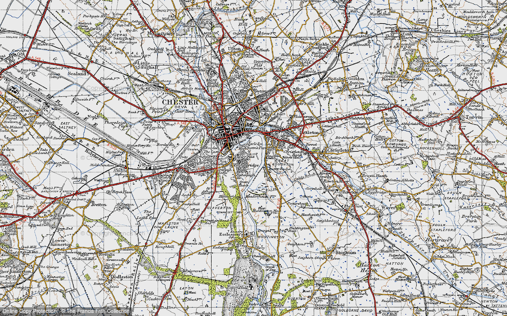 Old Map of Handbridge, 1947 in 1947