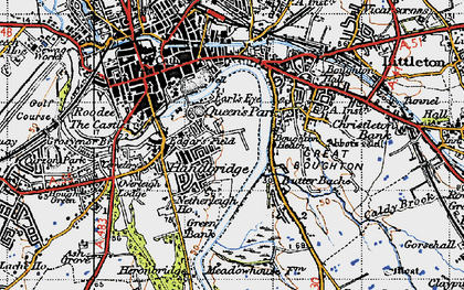 Old map of Handbridge in 1947