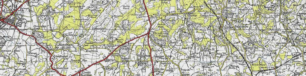 Old map of Handcross in 1940
