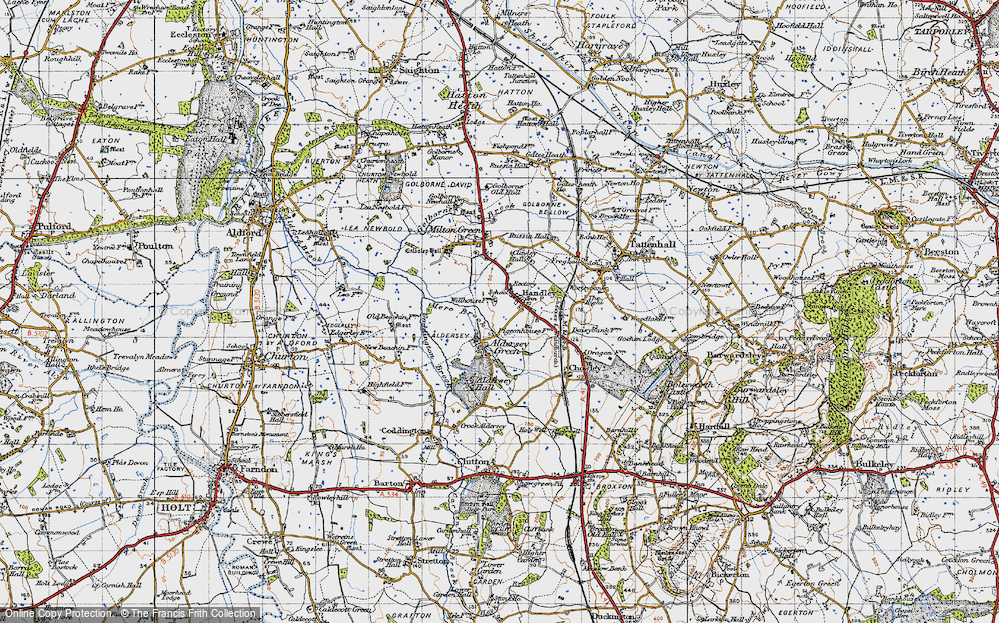 Old Map of Handley, 1947 in 1947
