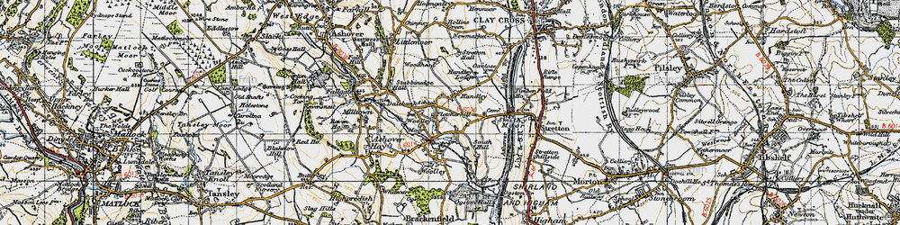 Old map of Handley in 1947