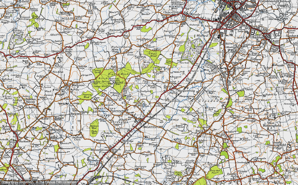 Old Map of Handley Green, 1946 in 1946