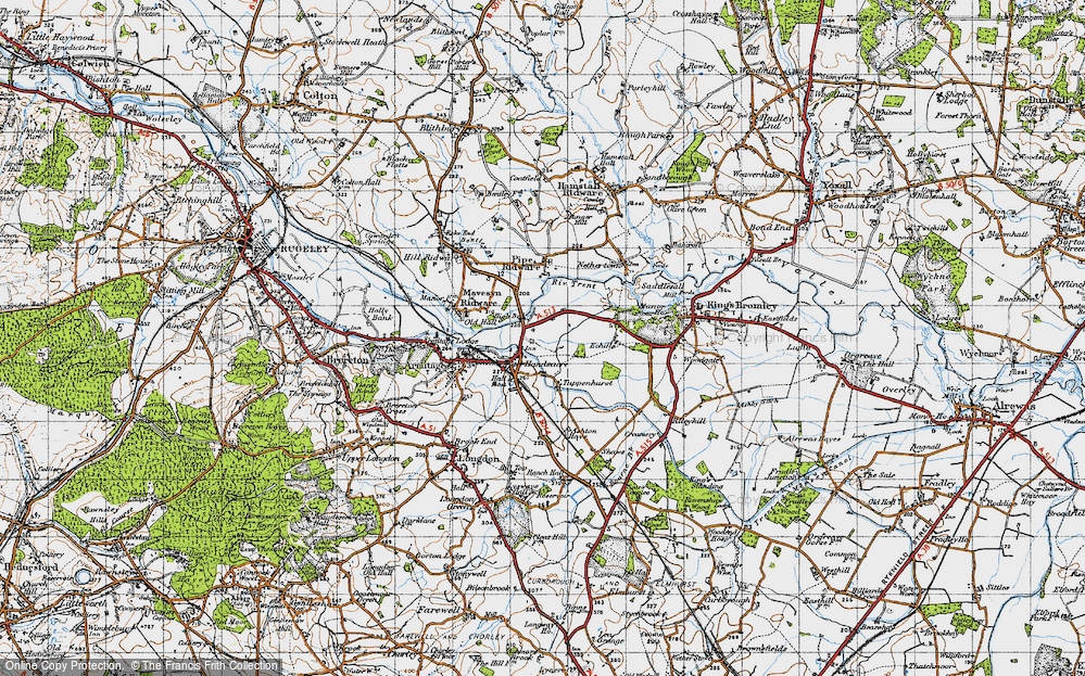 Old Map of Handsacre, 1946 in 1946
