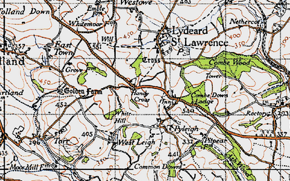 Old map of Handy Cross in 1946