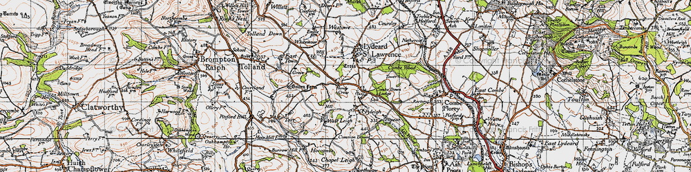 Old map of Handy Cross in 1946