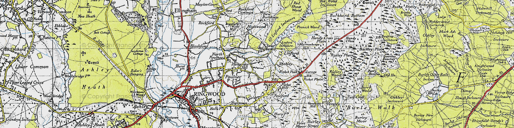 Old map of Hangersley in 1940