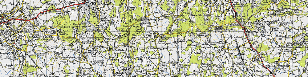 Old map of Hanging Bank in 1946